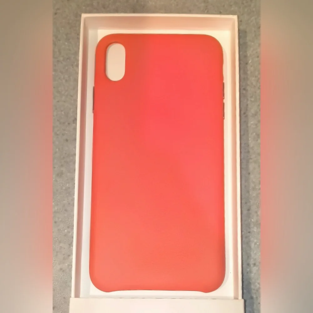Apple iPhone XS Max Leather Case - Peony Pink